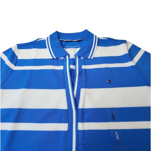 Tommy Hilfiger Women's Nautical Striped Abby Polo Size Small Blue - Picture 6 of 7